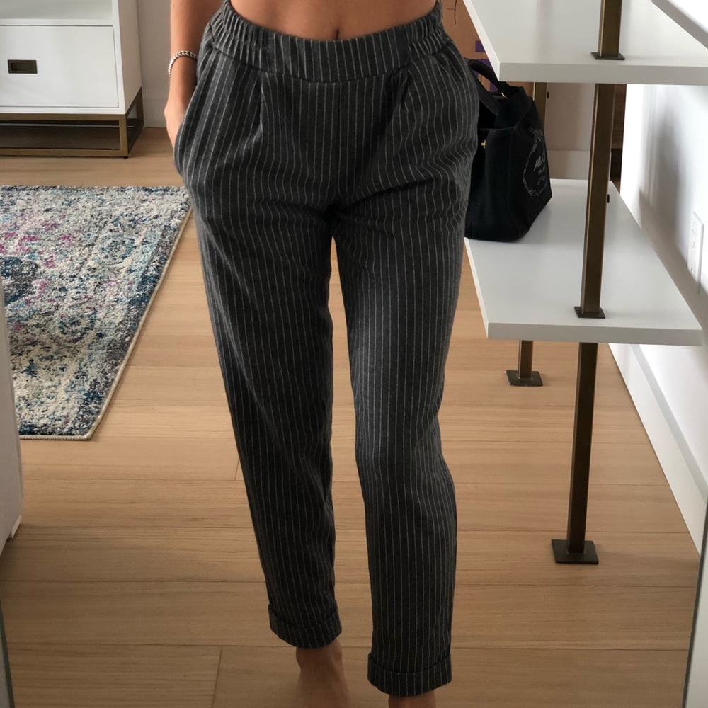 TALLY WEIJl - STRIPED STRAIGHT PANTS